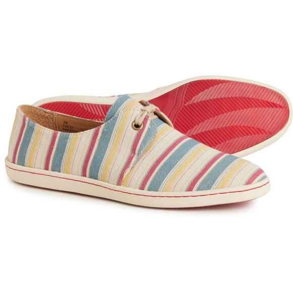 Born  Datil Striped Canvas Sneakers, Multi Striped Fabric  Women Size 6.5  NIB - Picture 1 of 8